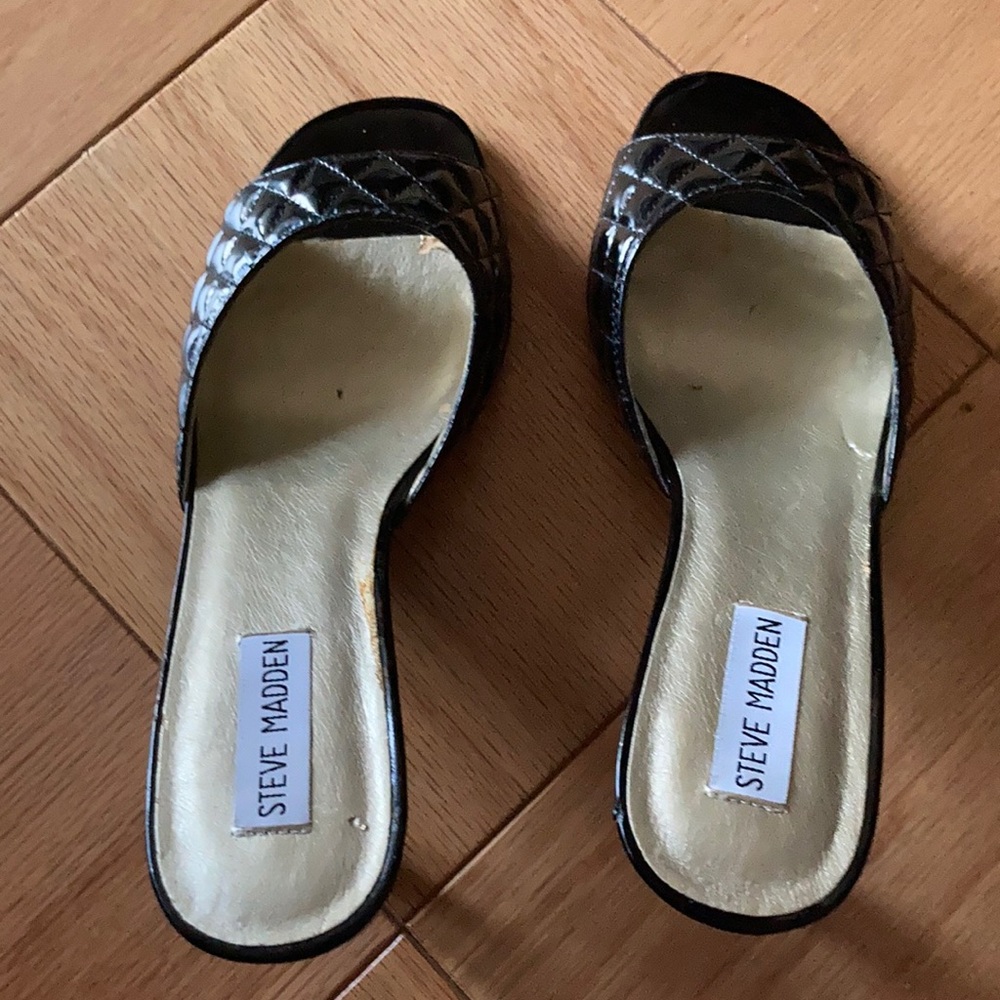 Steve Madden High-heeled Open Toe Slippers